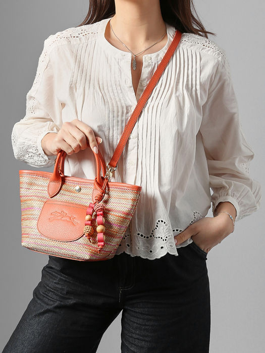 Longchamp Le panier pliage rainbow Cross bodytas Wit